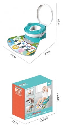 Olita cu Reductor Detasabil si Covoras Muzical 4 in 1, Albastru [2]