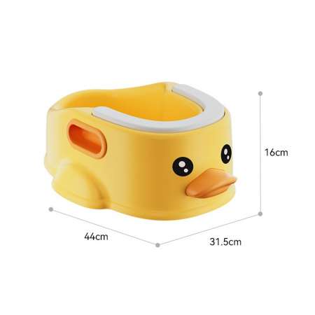 Olita pentru Copii, Portabila, Design Ratusca, Non-Toxic, Compartiment Detasabil cu Maner, Usor de Curatat, Galben [7]