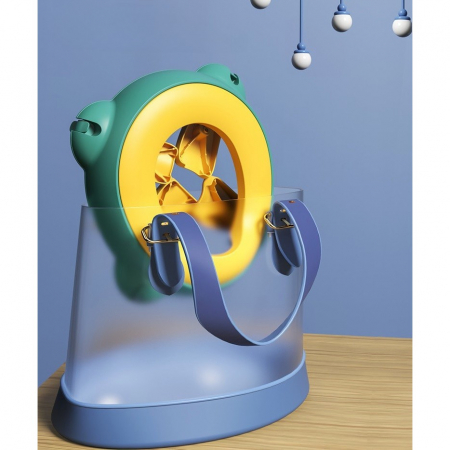 Olita Portabila pentru Calatorii, Confectionata din Spuma PU, 1-6 ani, 34x32x17 cm, Verde/Galben [3]