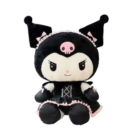 Papusa de plus Kuromi din seria Hello Kitty Sanrio, 50 cm