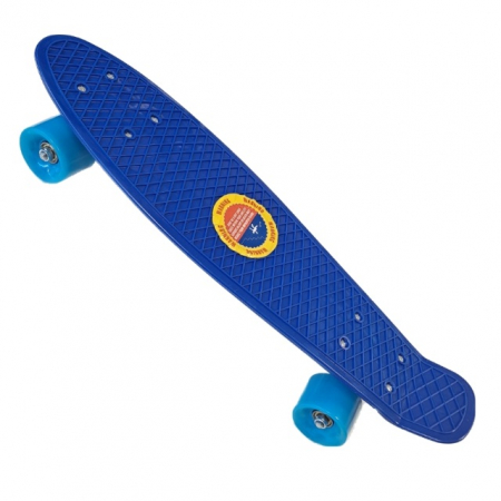 Penny Board cu roti de silicon si lumini LED, 55 cm, albastru/turcoaz [2]