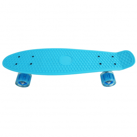 Penny Board cu roti luminoase LED, 55 cm, Albastru [0]