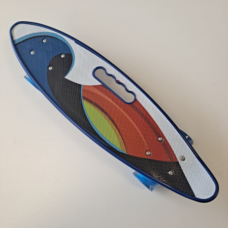 Penny Board portabil cu roti de silicon si lumini LED, 58 cm, multicolor, model A [3]