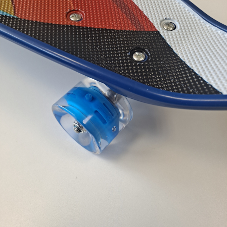 Penny Board portabil cu roti de silicon si lumini LED, 58 cm, multicolor, model A [2]