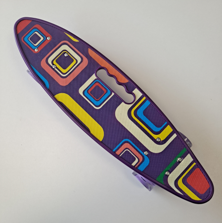 Penny Board portabil cu roti de silicon si lumini LED, 58 cm, multicolor, model B [3]