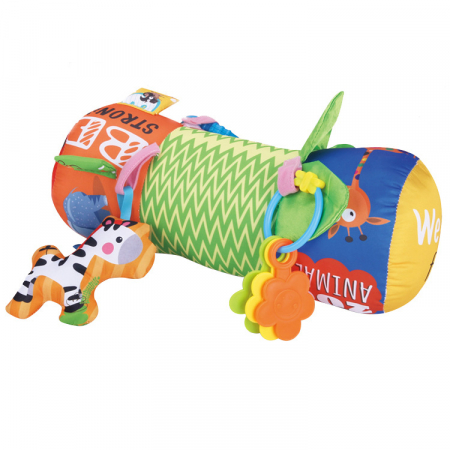 Perne din plus - Perna pentru burtica bebe, cilindru, Tummy Time Reef, Albastru