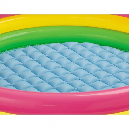 Piscina gonflabila Curcubeu cu podea moale pentru copii, 50 bile colorate incluse, 110x30 cm [3]