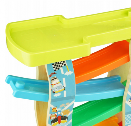 Pista cu 5 rampe si 4 masinute din lemn Crocodile Escape, multicolor [2]