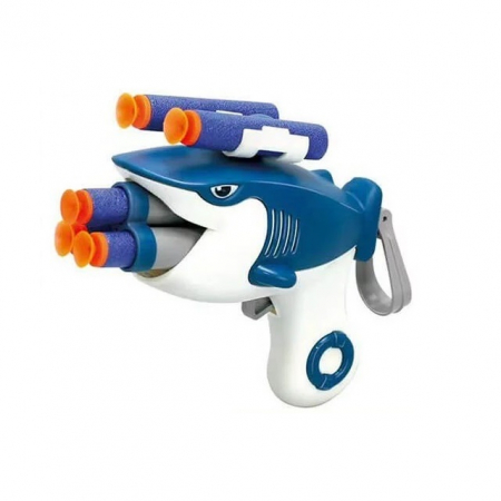 PIstol de jucarie, Rechin, cu gloante de burete, multicolor [0]