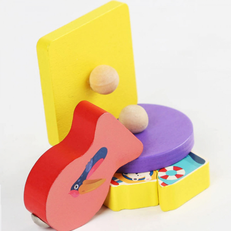 Placa  Activitati cu Incuietori si Pescuit Magnetic Fishing Busy Board, multicolor [1]
