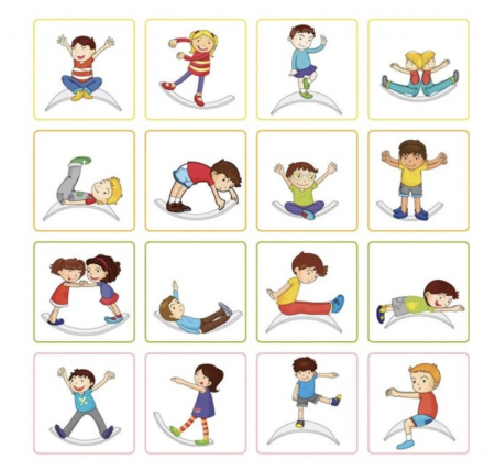 Placa de echilibru din lemn Balance Board , Curcubeu, multicolor [4]