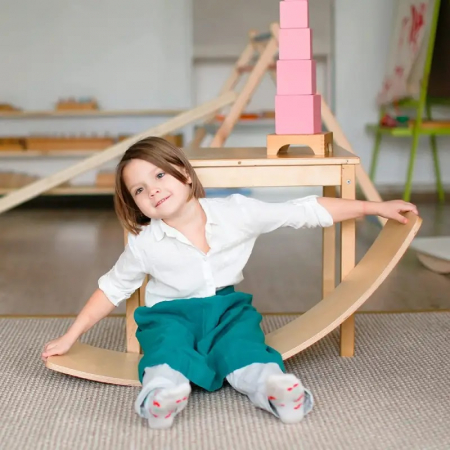 Placa de echilibru din lemn Balance Board , gri [3]