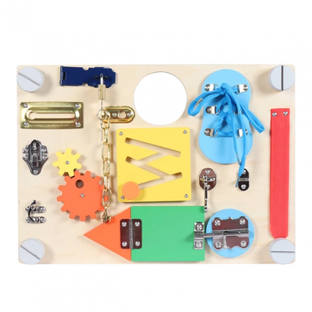 Placa Senzoriala Busy Board cu 2 fete Calendar, multicolor [1]