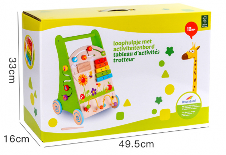 Premergator din lemn cu activitati Montessori 2 in 1, multicolor [4]