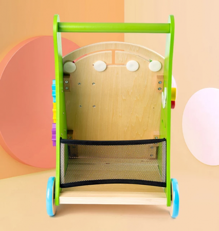 Premergator din lemn cu activitati Montessori 2 in 1, multicolor [6]