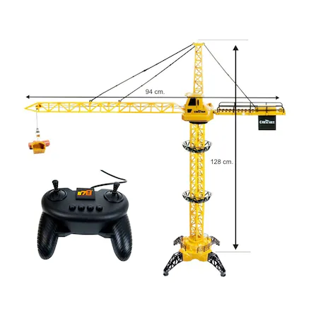 Macara din plastic cu telecomanda, 128 cm, Galben [6]