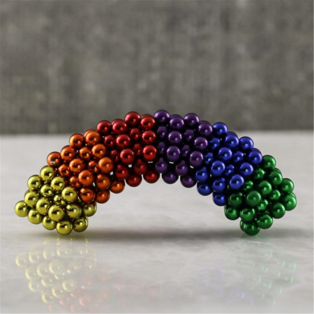 Bile Magnetice AntiStres Neocube, mix 6 culori, multicolor, 5 mm, 216 bile - MagCub® [6]