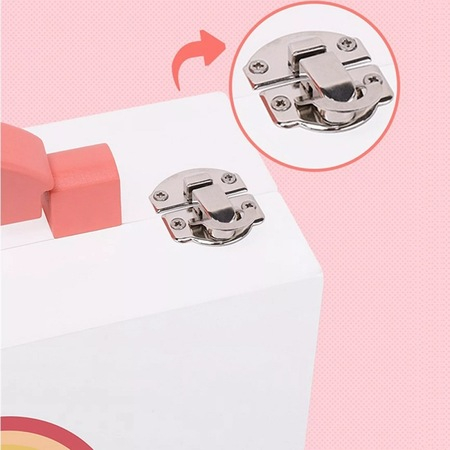 Trusa de machiaj, Make-up din lemn, 11 piese, multicolor [3]