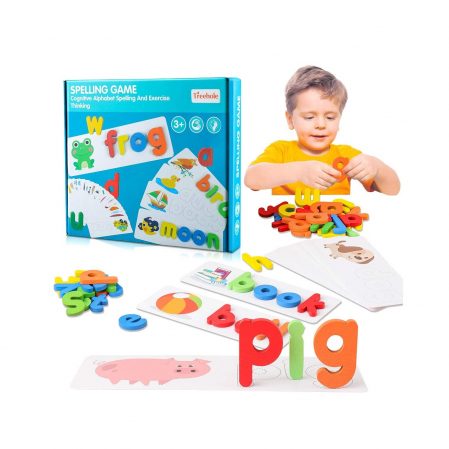 Joc educativ de ortografie, Invata alfabetul, 80 piese [7]