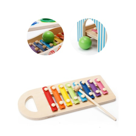 Jucarie din lemn, Xilofon cu bile si ciocan [1]