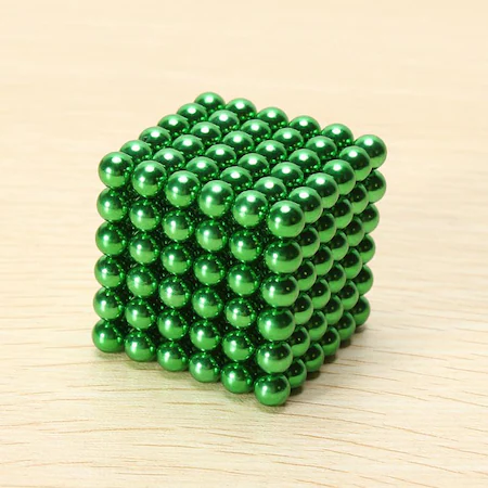 Bile Magnetice AntiStres Neocube, verde, 5 mm, 216 piese - MagCub®, joc de indemanare [6]