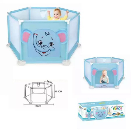Tarc de joaca pentru bebelusi, 146x66 cm, Albastru [1]