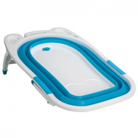 Cadita din silicon, Pliabila, cu suport pentru sapun, Albastru, 0 ani + [1]