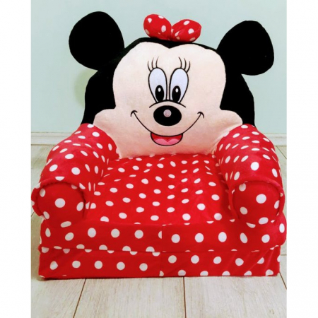 Fotoliu din plus extensibil Minnie Mouse cu buline, 80x50 cm [1]