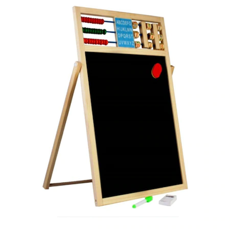 Tabla magnetica 5 in 1, Cifre, Litere, Abac, Ceas, 55x39 cm [1]