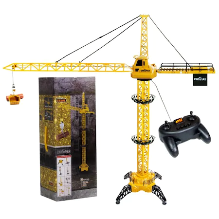Macara din plastic cu telecomanda, 128 cm, Galben [0]