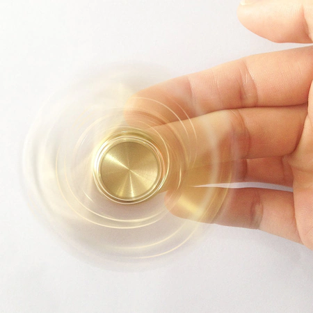 Jucarie anti-stres Fidget Spinner Star, metalic, auriu [2]