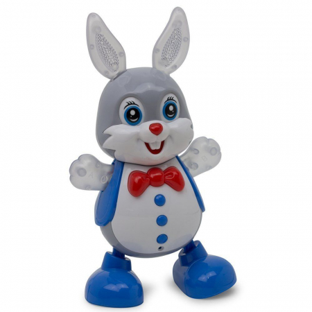Jucarii bebe - Iepure Dansator cu sunete si lumini, 23 cm