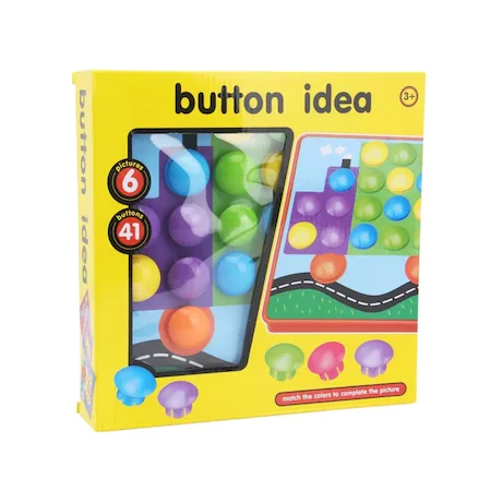 Joc creativ mozaic Button idea, 6 cartonase, 41 de butoni [0]