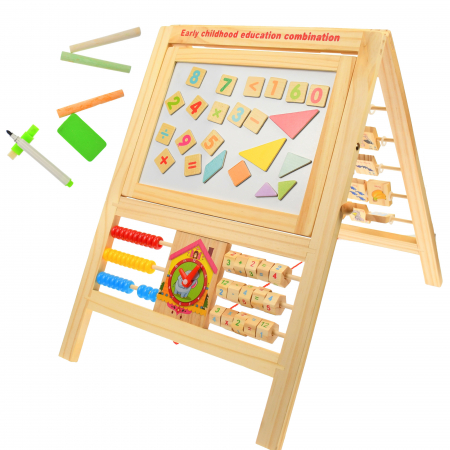 Jucarie de invatat, tablita creta si marker, matematica, alfabet, citire ceas [0]