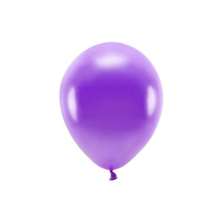 Set 10 Baloane din Latex,  Model Party cu Buline si Simple, 30 cm, Mov, 2.8 g [2]