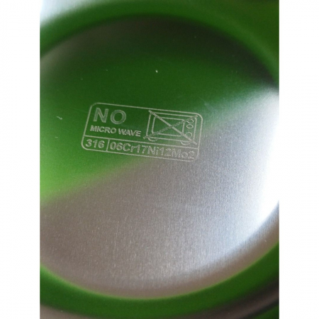 Set 3 Piese Diversificare Bebelusi si Copii, Bol, Lingura si Furculita, Model Broscuta din Silicon si Otel Inoxidabil, Verde [2]