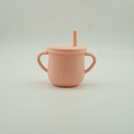 Set 5 piese diversificare bebelusi si copii din silicon, fara alergeni, roz [3]