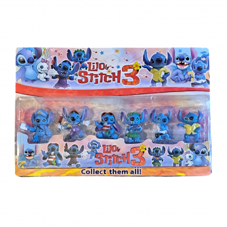 Figurine - Set 6 figurine Lilo & Stitch 3, multicolor, 6 cm