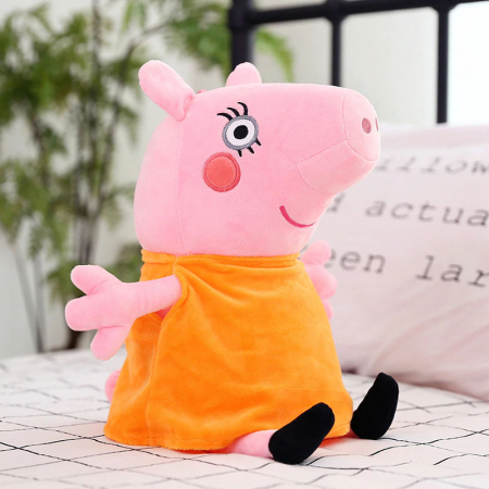 Set 4 jucarii de plus tip breloc Peppa Pig , 15 cm [3]