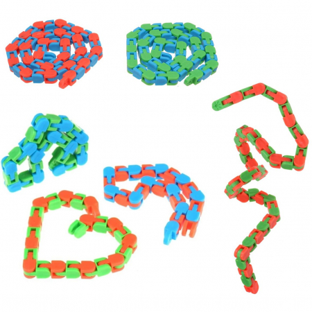 Set 6 Jucarii senzoriale antistres, 144 piese creative, Fidget puzzle de decompresie, multicolor [0]