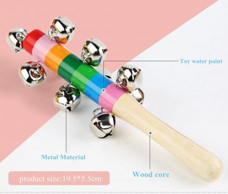 Set 9 Instrumente muzicale educative din lemn, multicolor [4]