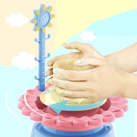 Set Atelier de Olarit si Pictat pentru copii cu Vopsele, Lut si Accesorii, 22 piese, albastru [2]