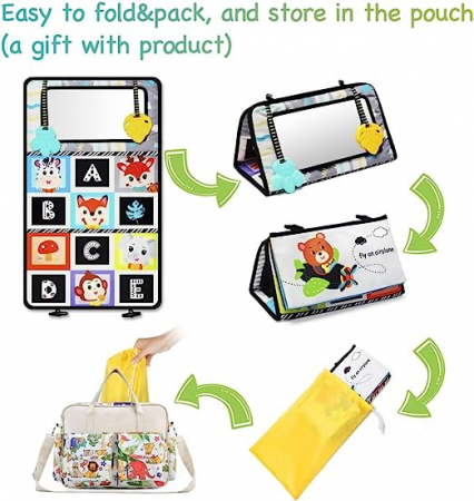 Set Carte si Covoras pliabil cu activitati, jucarie senzoriala, multicolor [3]