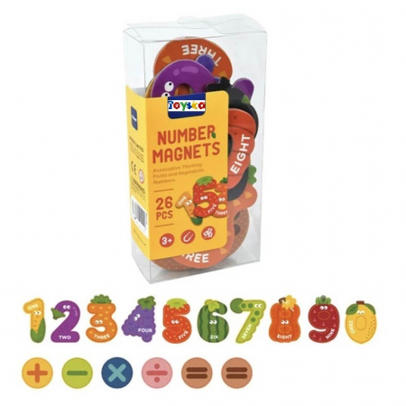 Jucarii educative si creative - Set cifre magnetice cu semne matematice, 26 piese, multicolor