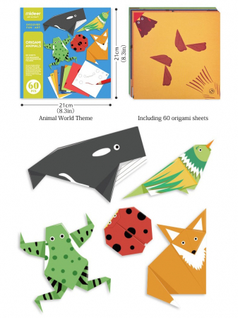 Set creativ Origami Animals, 60 pcs, multicolor [6]