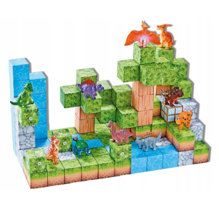 Set cuburi magnetice Creative tip Minecraft, 114 piese, multicolor [0]