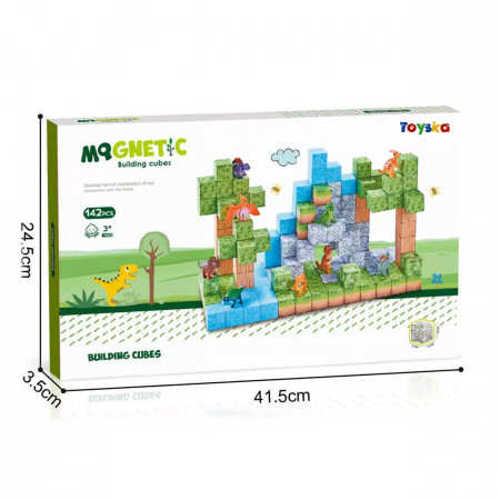 Set cuburi magnetice Creative tip Minecraft, 142 piese, multicolor [3]