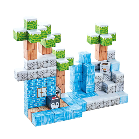 Set cuburi magnetice Creative tip Minecraft Ice, 113 piese, multicolor [0]