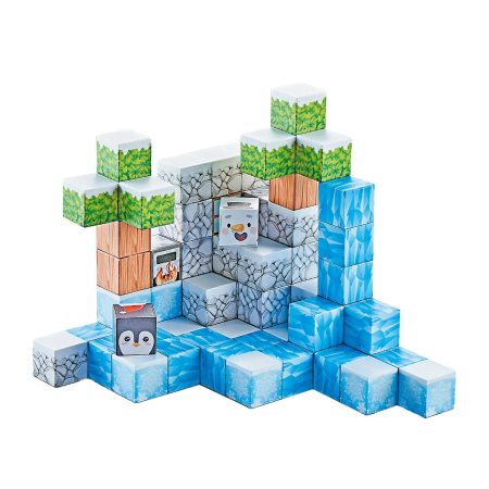 Set cuburi magnetice Creative tip Minecraft Ice, 66 piese, multicolor [0]