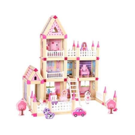 Set de constructie din lemn Micul Arhitect Princess, 298 piese, multicolor [1]